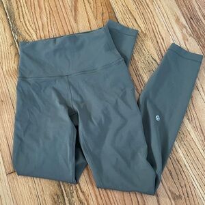 Army green Lululemon leggings